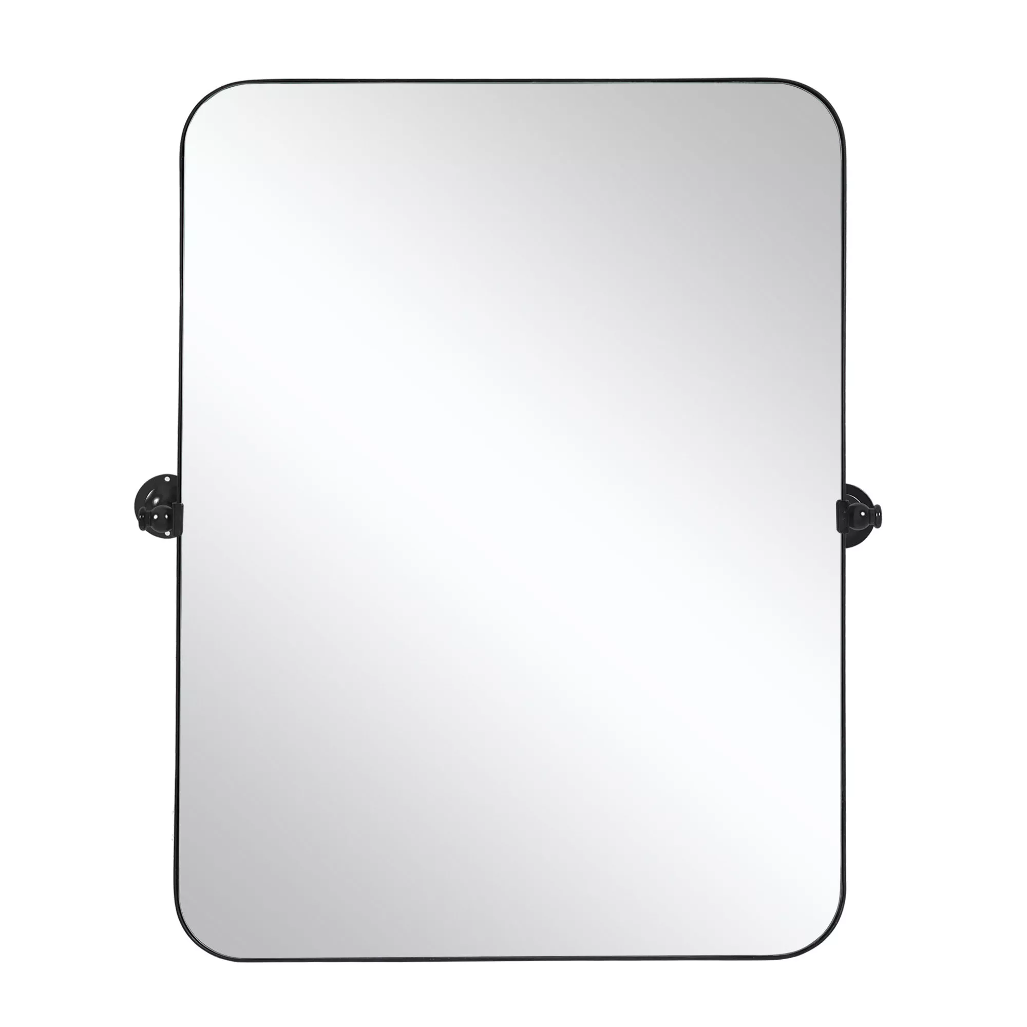 HomeRoots 36" Black Metal Tilting Framed Accent Mirror