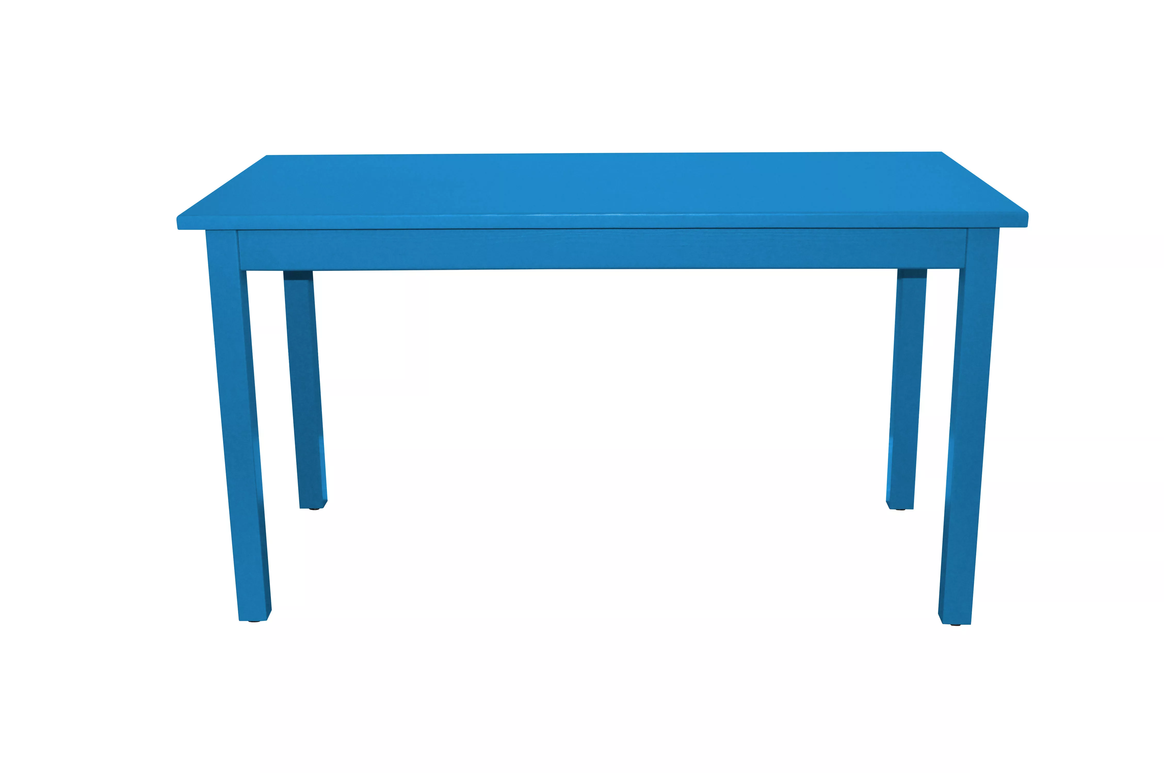 HomeRoots 48" Caribbean Blue Solid Wood Dining Table