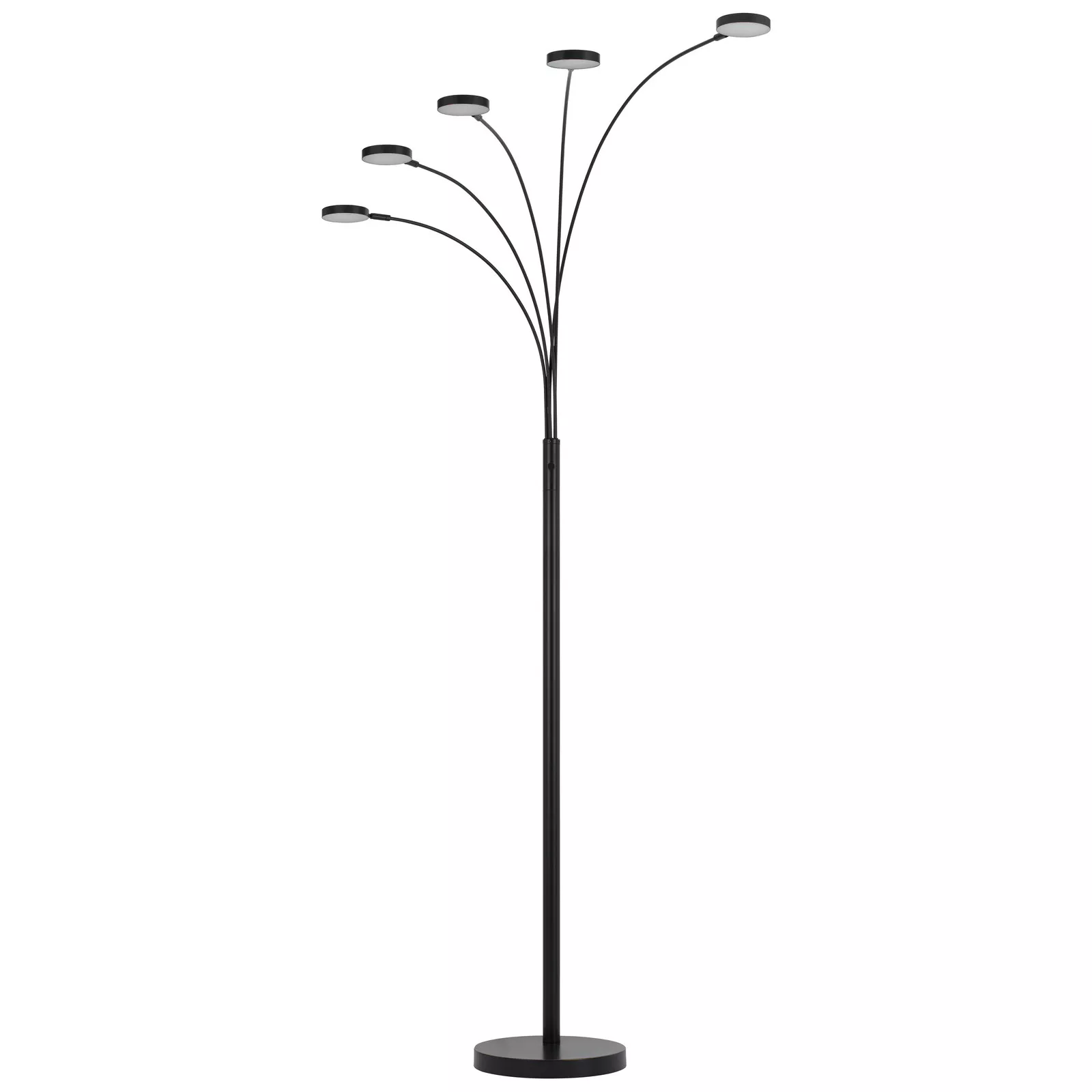 HomeRoots 82" Bronze Five Light Led Arc Floor Lamp