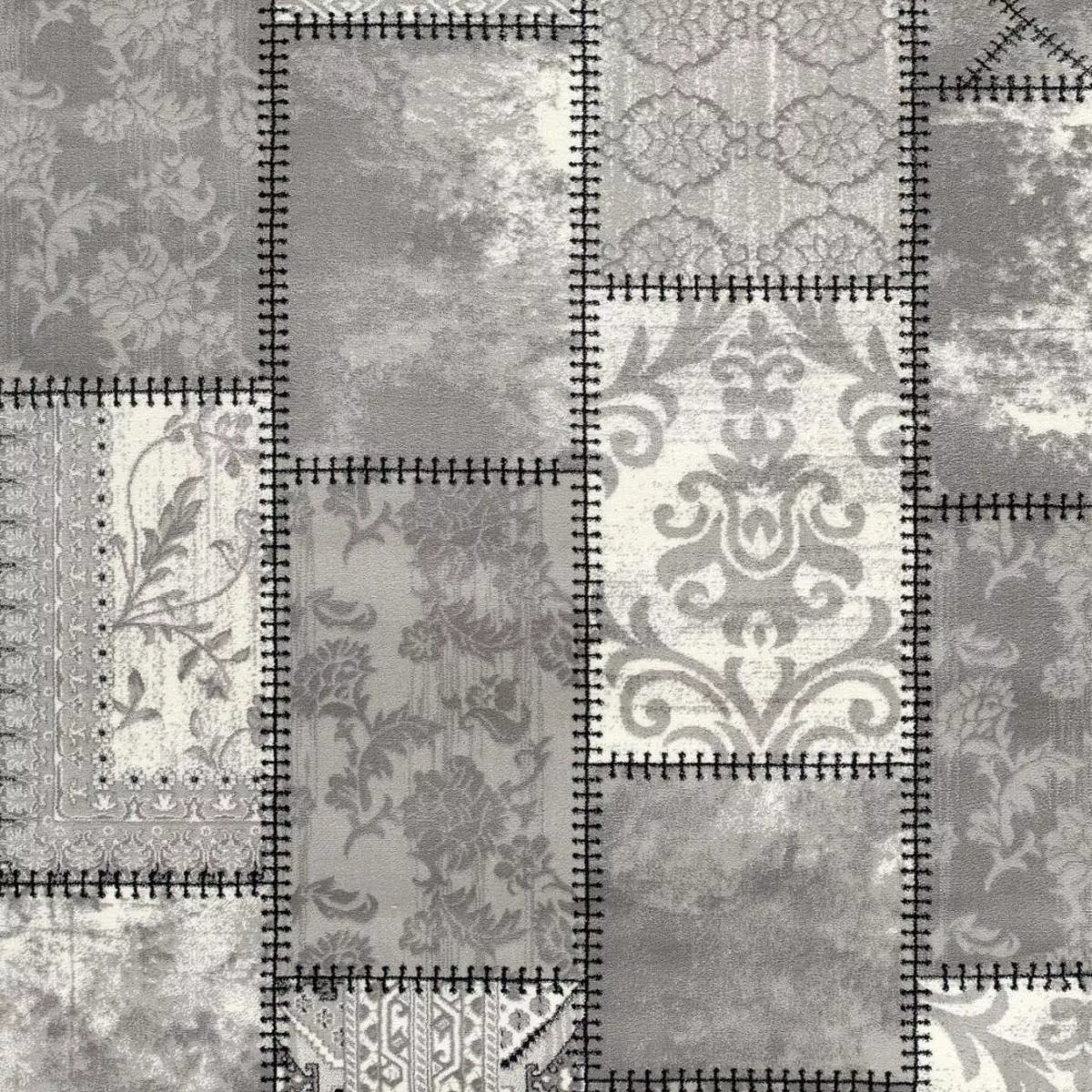 HomeRoots Damask Power Loom Area Rug