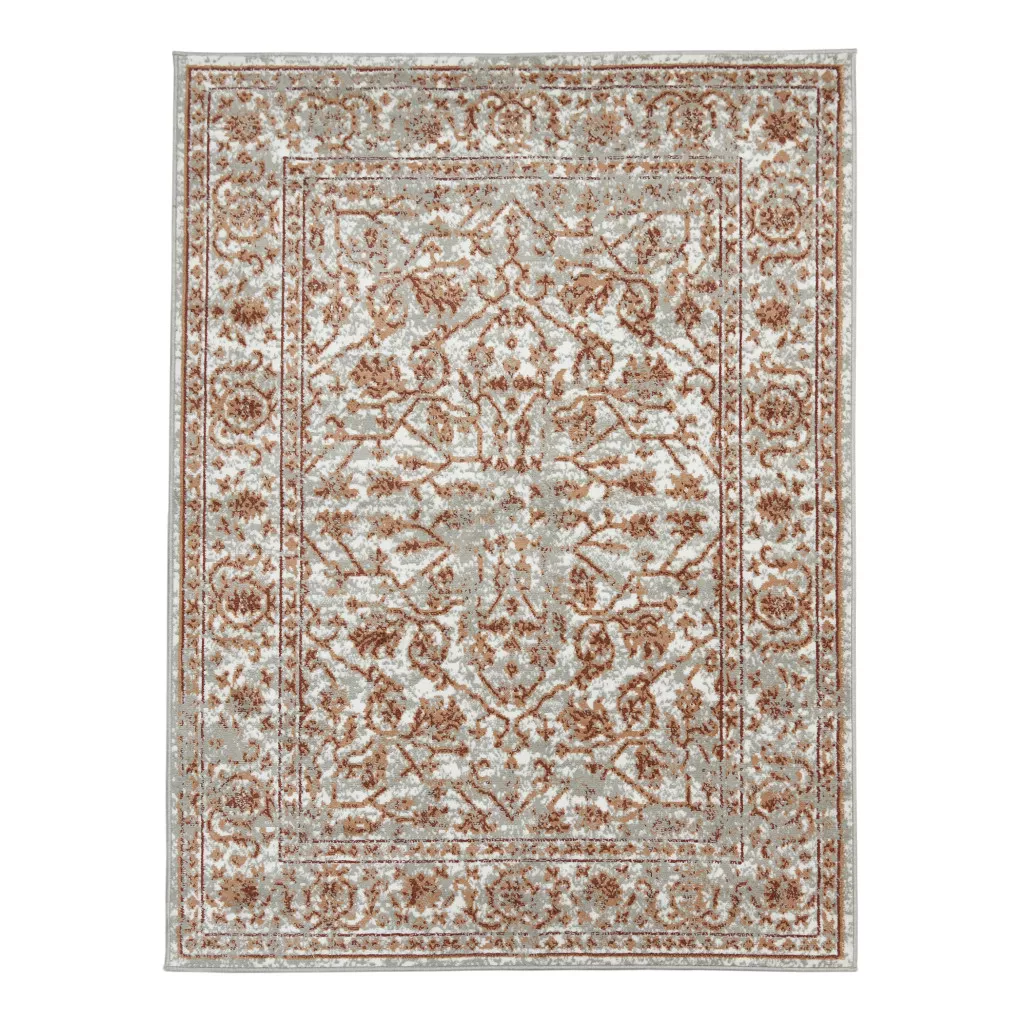 HomeRoots Floral Round Rug
