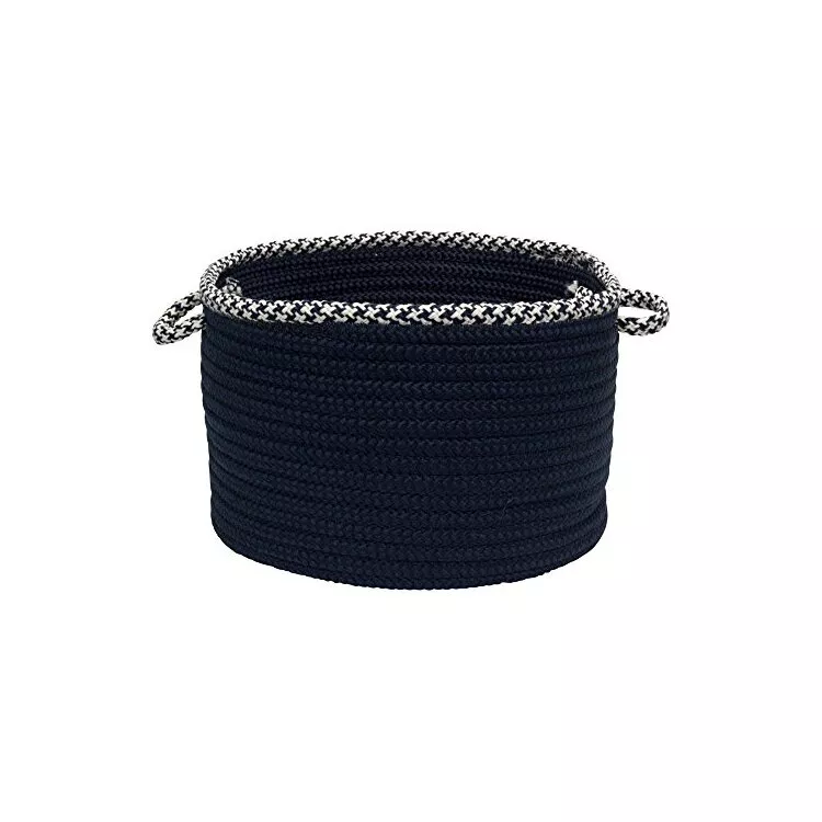 Houndstooth Bright Edge - Navy 14"x10" Basket