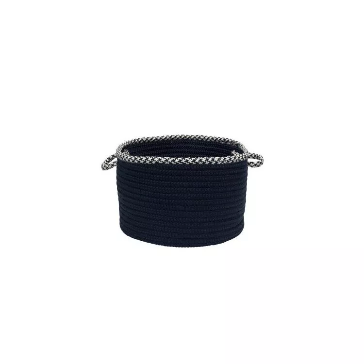 Houndstooth Bright Edge - Navy 24"x14" Basket