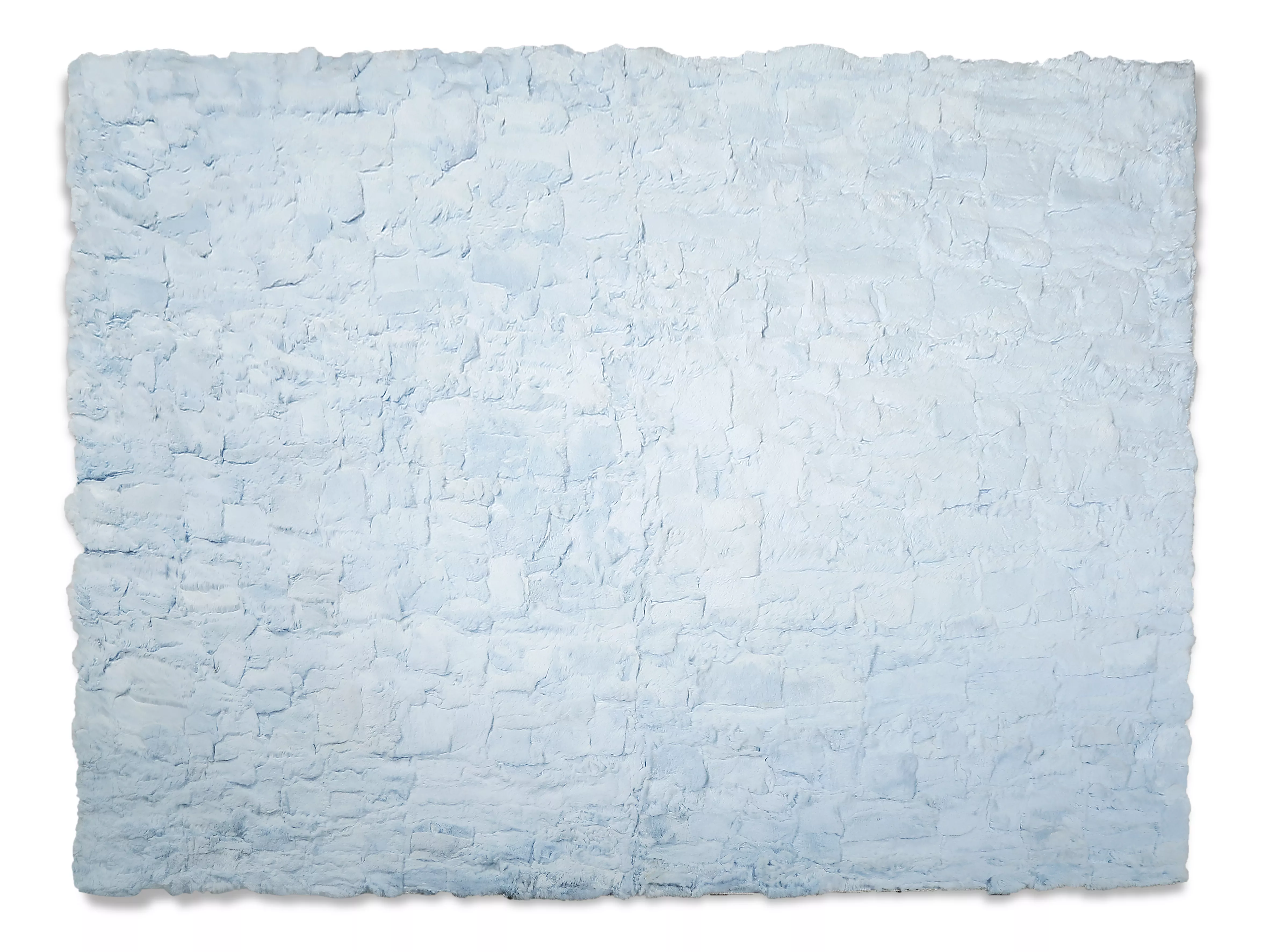 Ice Blue Rex Rabbit Fur Rug