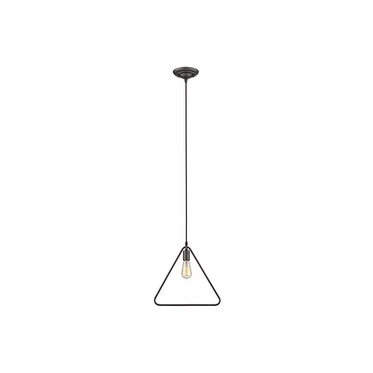 Industrial Style 1 Light Rubbed Bronze Ceiling Pendant 15 - Chloe Lighting