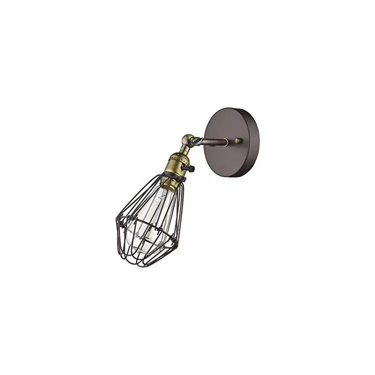Industrial - Style Rubbed Bronze 1 Light Wall Sconce, 4 Wide - Chloe Lighting