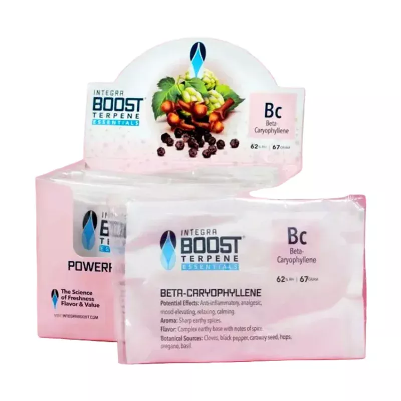 Integra Boost Terpene 67g B-Caryophyllene at 62% Humidity Pack - Individually Wrapped - (12 Count Display)