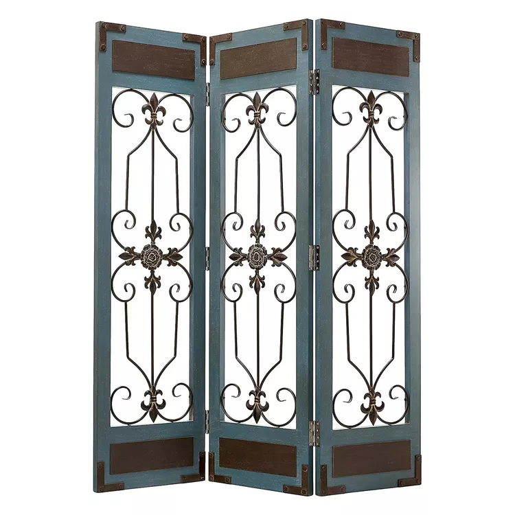 Iron Folding Room Divider Screen Partition Dividers - ScreenGems