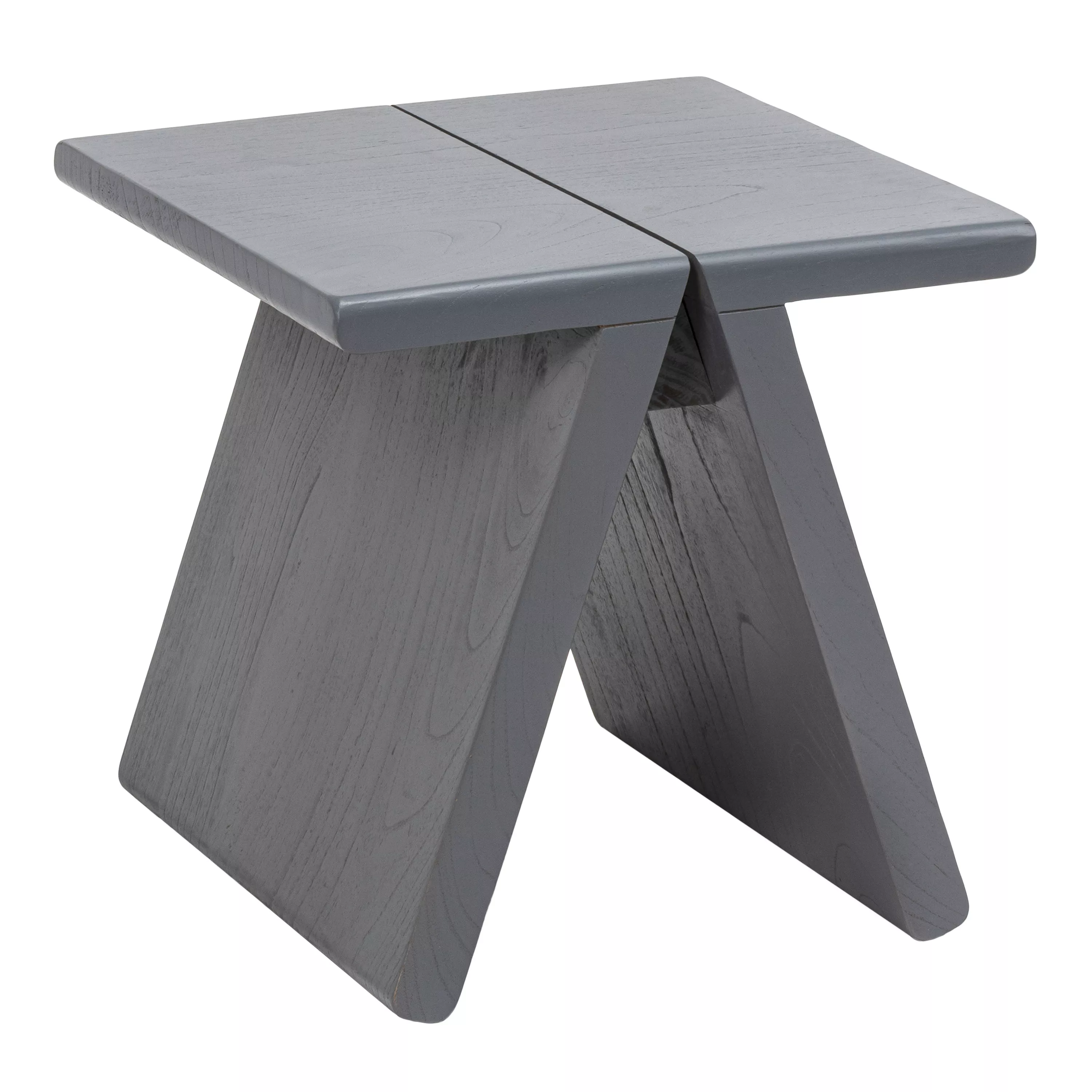 Jack Rustic Scandinavian Handcrafted Solid Mindi Wood Sculptural Base Accent Stool