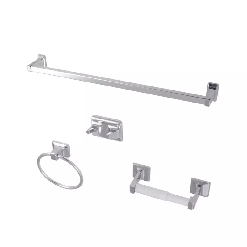 Kingston Brass 4-Piece Bathroom Accessory Set in Polished Chrome