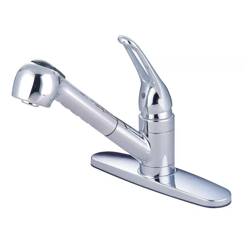 Kingston Brass KB801SP Pull-Out Kitchen Faucet in Polished Chrome