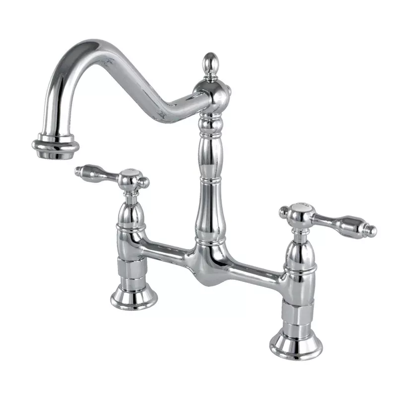 Kingston Brass Tudor 8" Bridge Kitchen Faucet without Sprayer