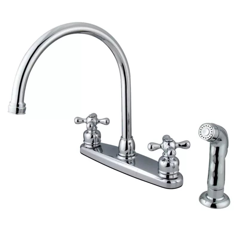 Kingston Brass Twin-Handle 8" Centerset Kitchen Faucet
