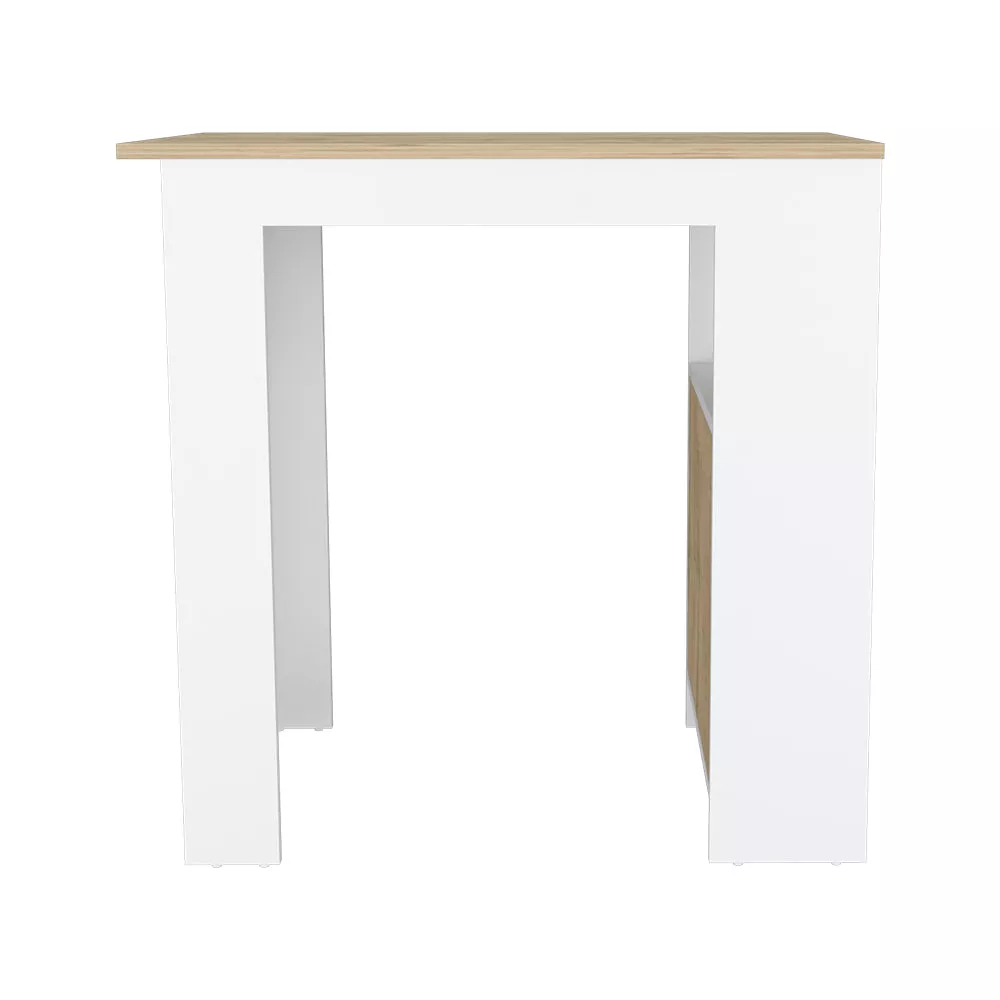 Kitchen Island Wynne, Kitchen, White / Macadamia