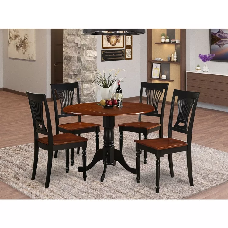 Kitchen Table Set for 4 - Dropleaf Dining Set