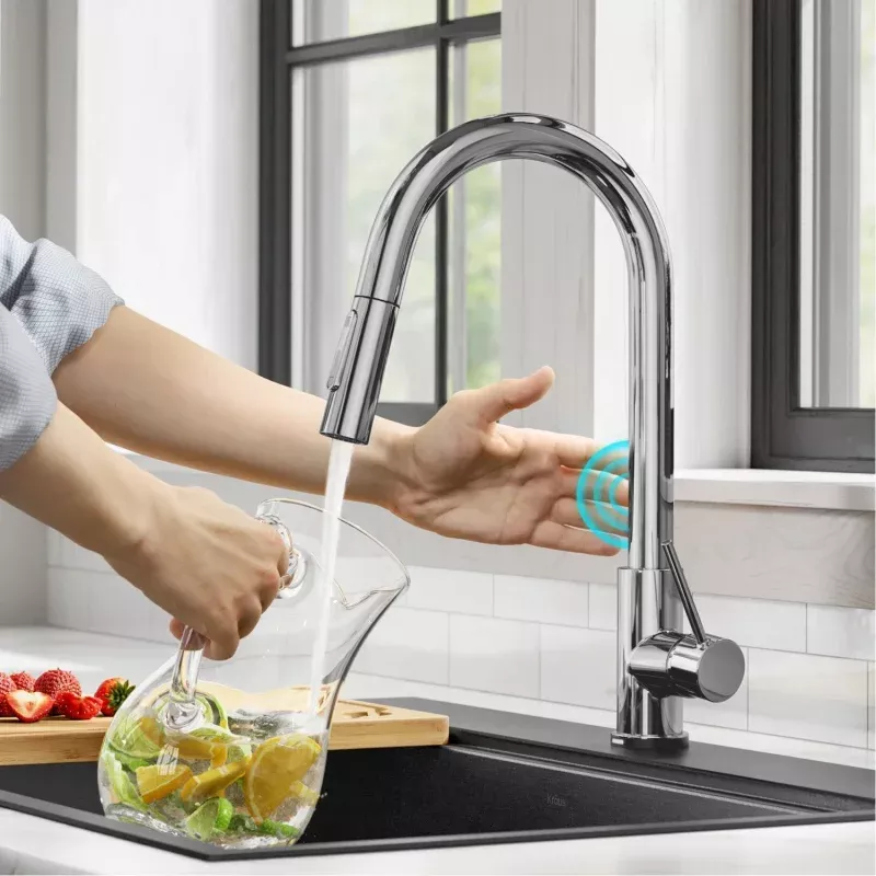 KRAUSOlettoContemporarySingle-HandleTouch Activated with Pull Down Sprayerin Chrome