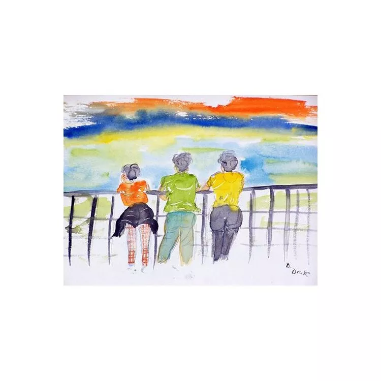Ladies Looking Door Mat 18x26