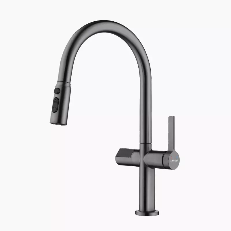 Lefton Touchless Sensor Kitchen Faucet with Temperature Display-KF2206