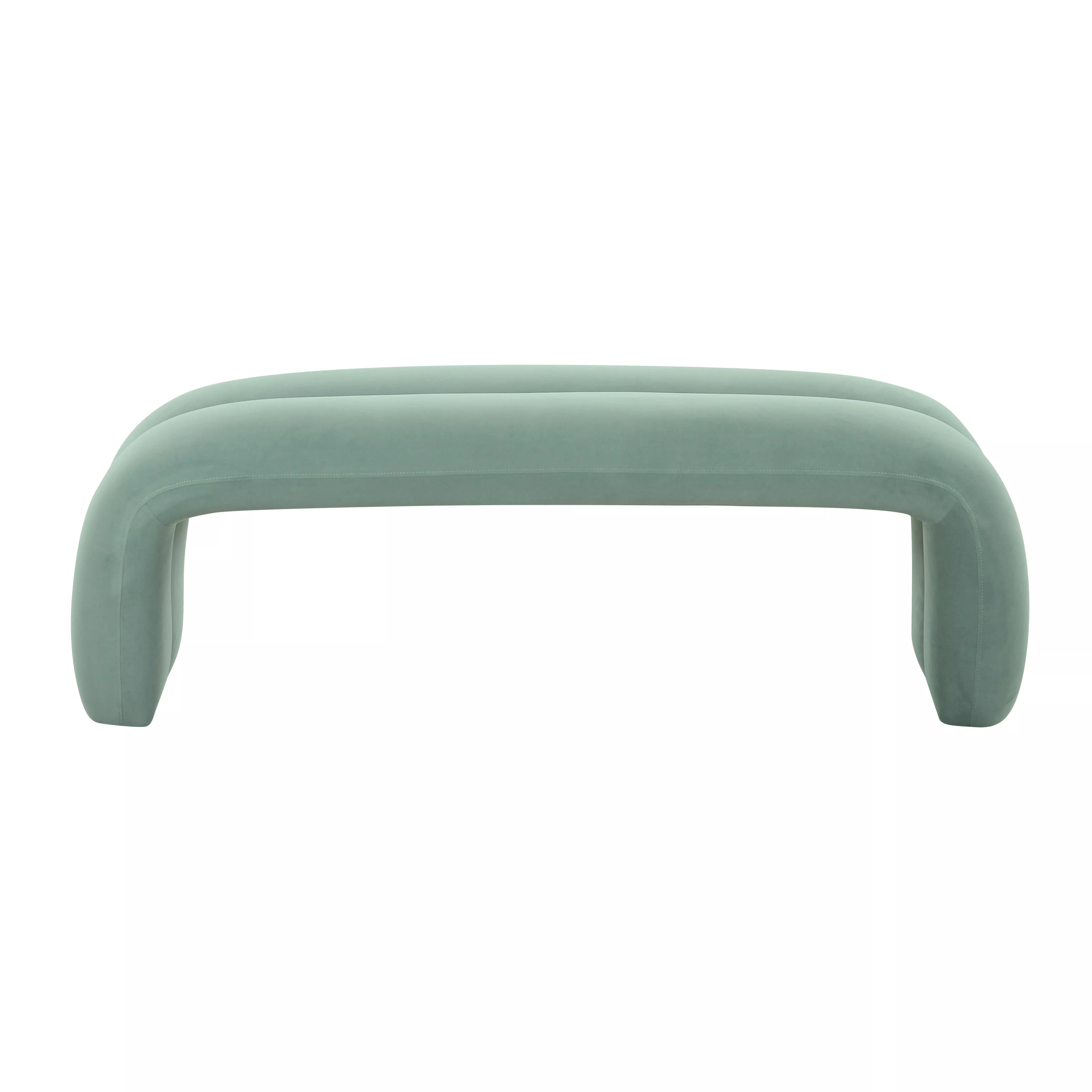 Leigh Cream Velvet Channeled Bench