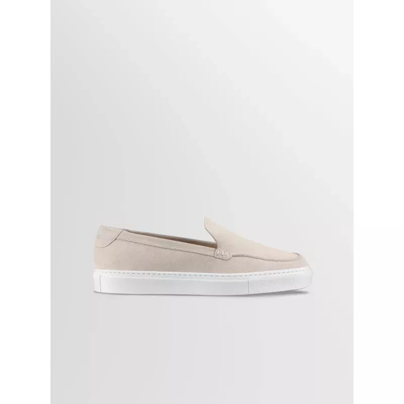 Lido Suede Loafer in Ivory