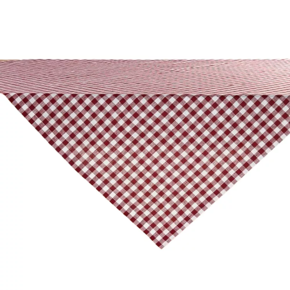 Linen Table Throw - Gingham Check