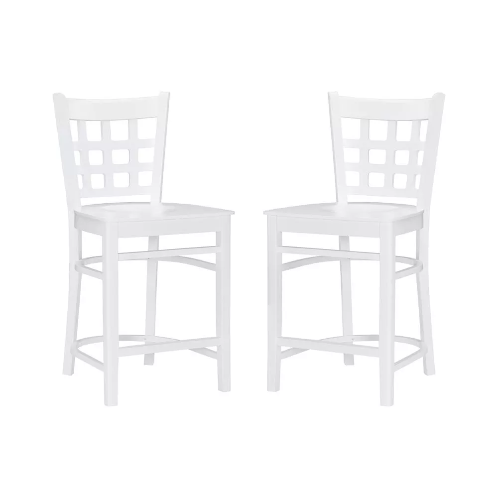 Linon Lola Counter Stool White Set Of 2