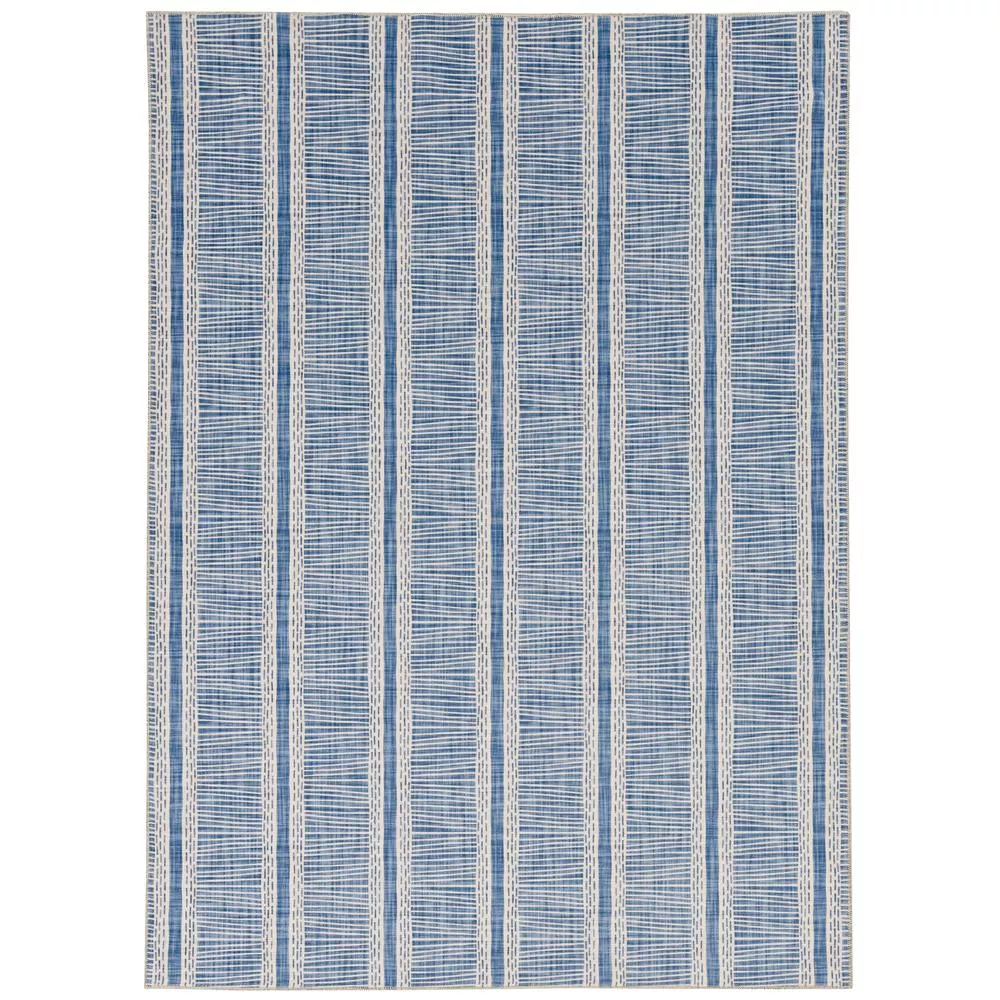 Linon Washable Wallen Ivory/Blue, Rug