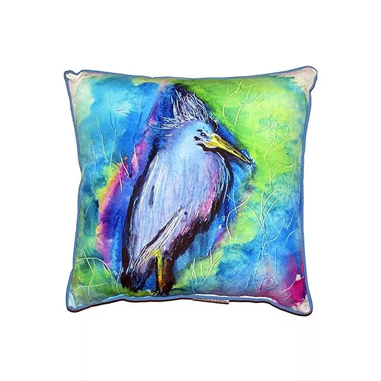 Little Blue Heron Extra Large Zippered Pillow 22x22