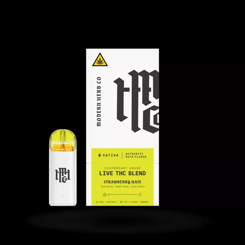 Live THCa Pod Starter Kit: Strawberry Haze (Sativa), 1g