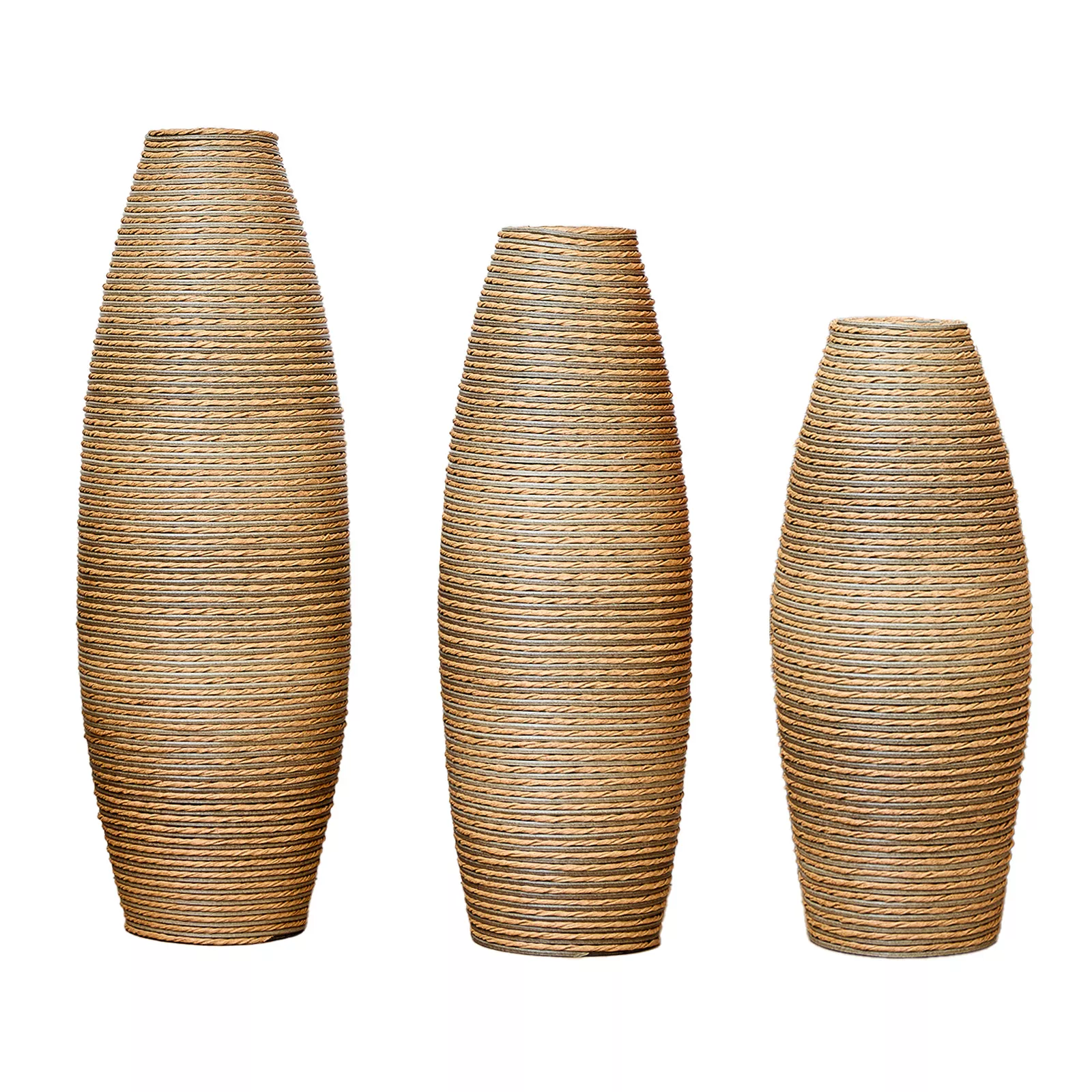 Lulbud 3-Piece Handcrafted PVC Floor Vase Set