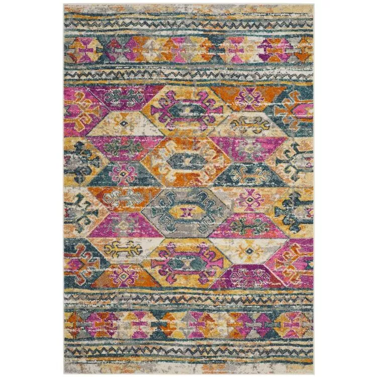 Madison Blue/Fuchsia Medium Rectangle Rug