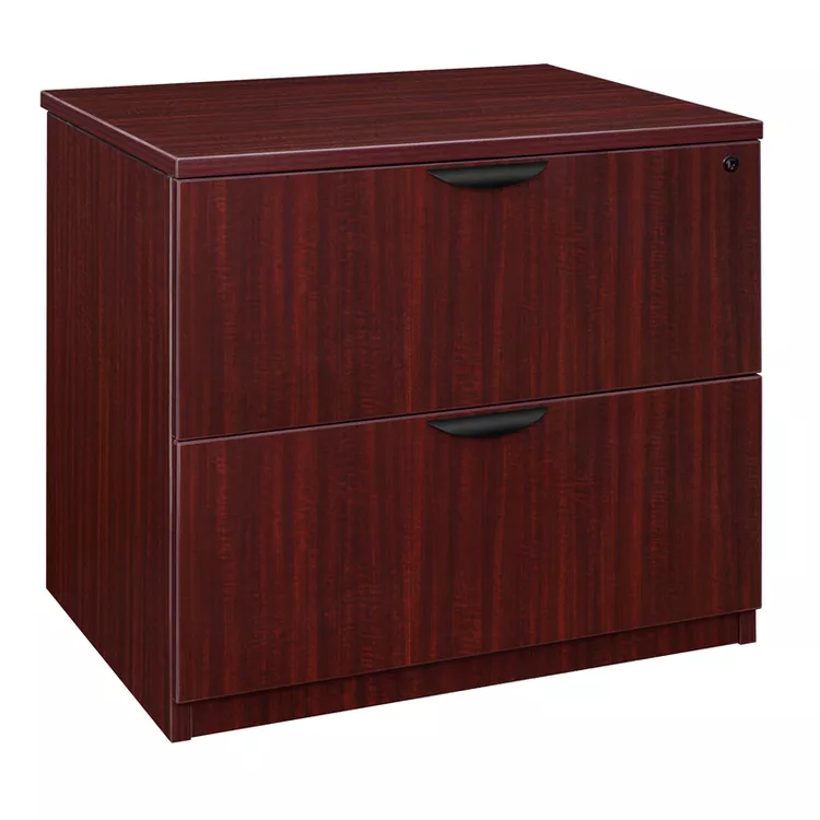 Mahogany Lateral File Cabinet 2 Drawer Office Storage - Regency Seating