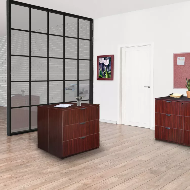 Mahogany Storage Cabinet Lateral File Back to Back Stand Up - Regency Seating