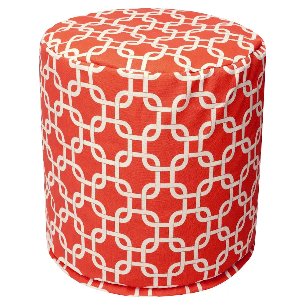 Majestic Home Goods Pouf Links Red