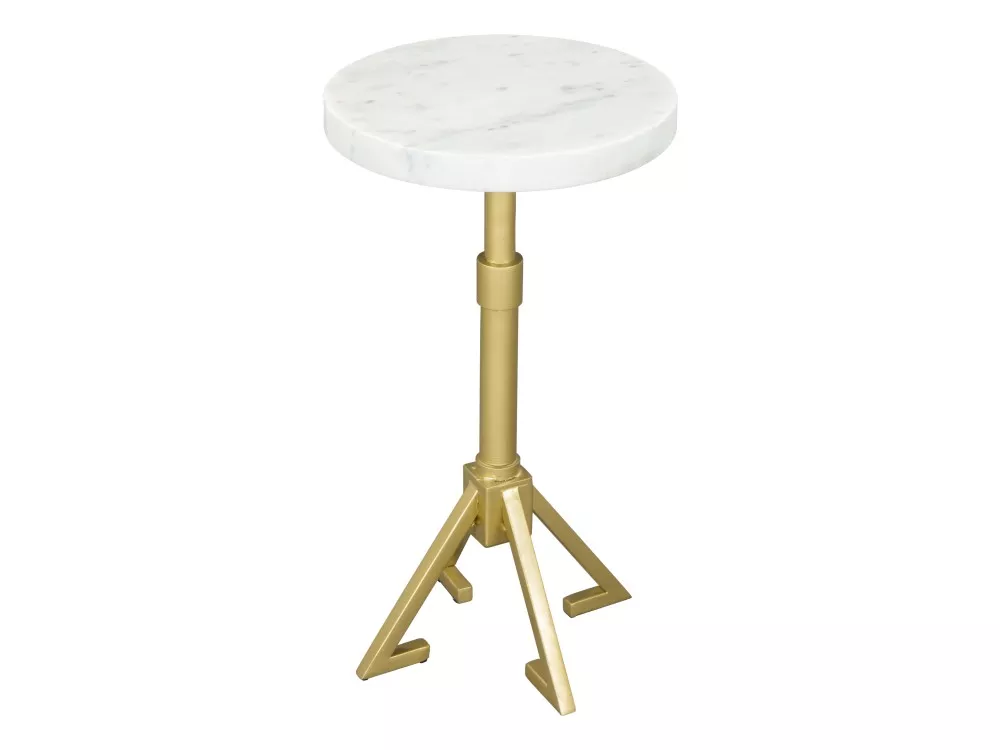 Maurice Side Table White & Gold
