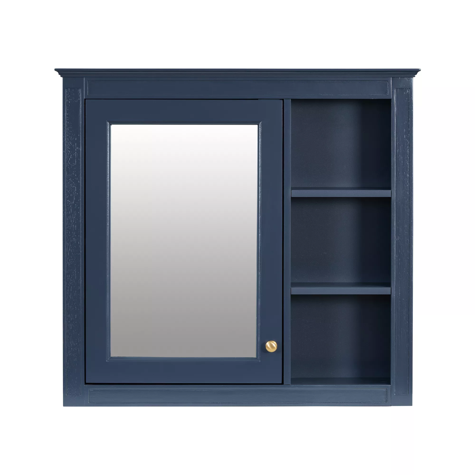 Merax Mirror Cabinet with Adjustable Shelves & Concealed Storage, Wall-Mounted