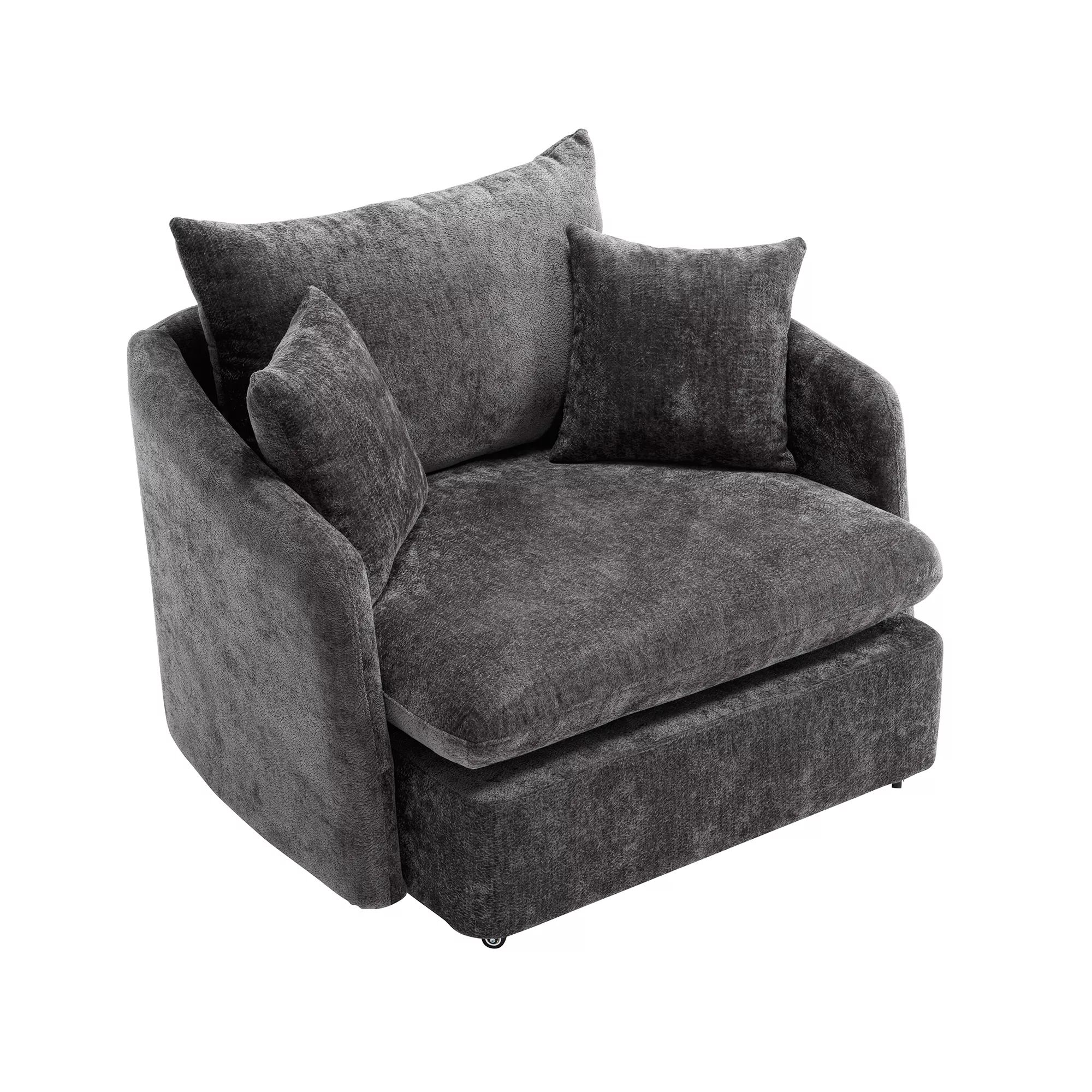 Merax Modern Chenille 360° Swivel Accent Chair