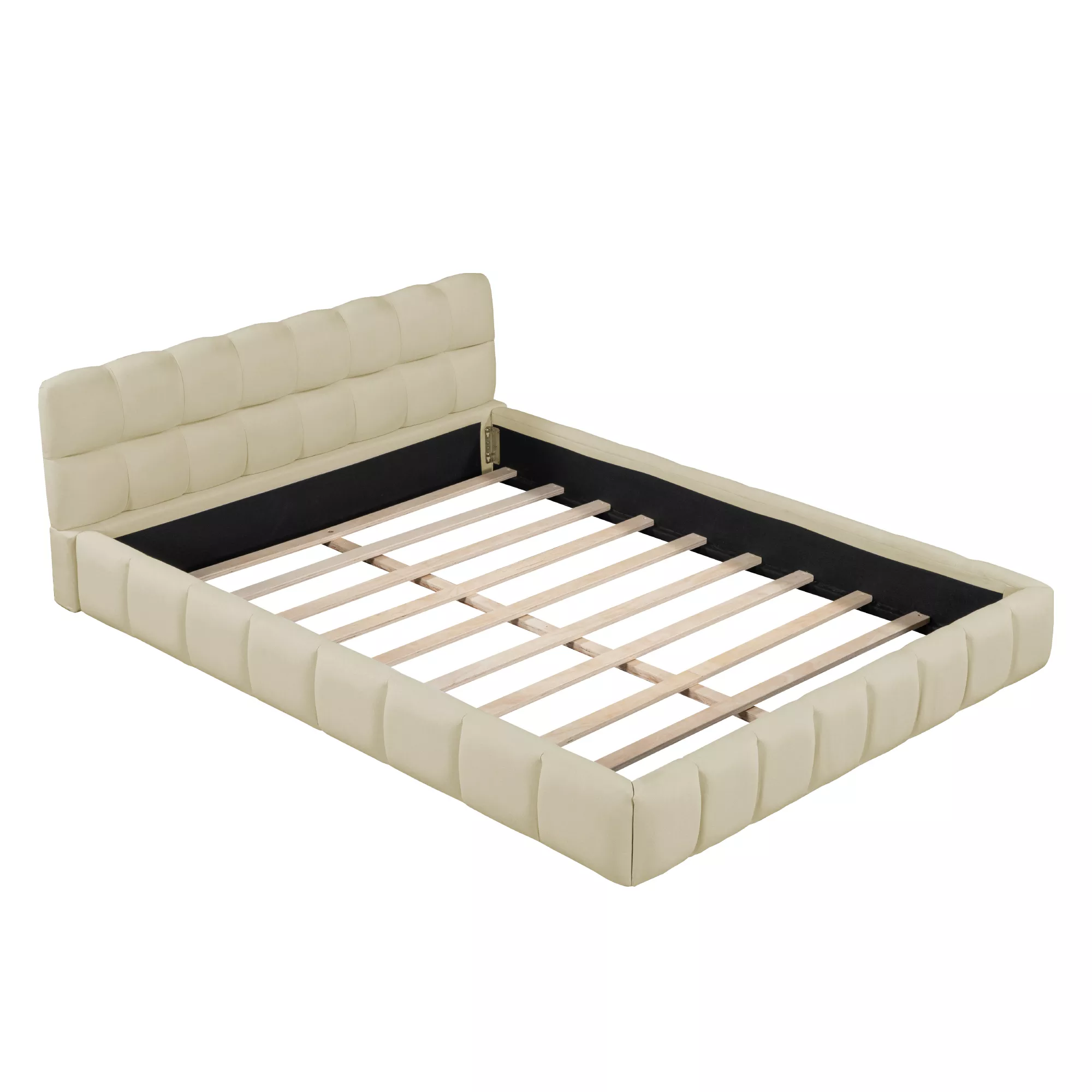 Merax Modern Upholstered Platform Bed Frame