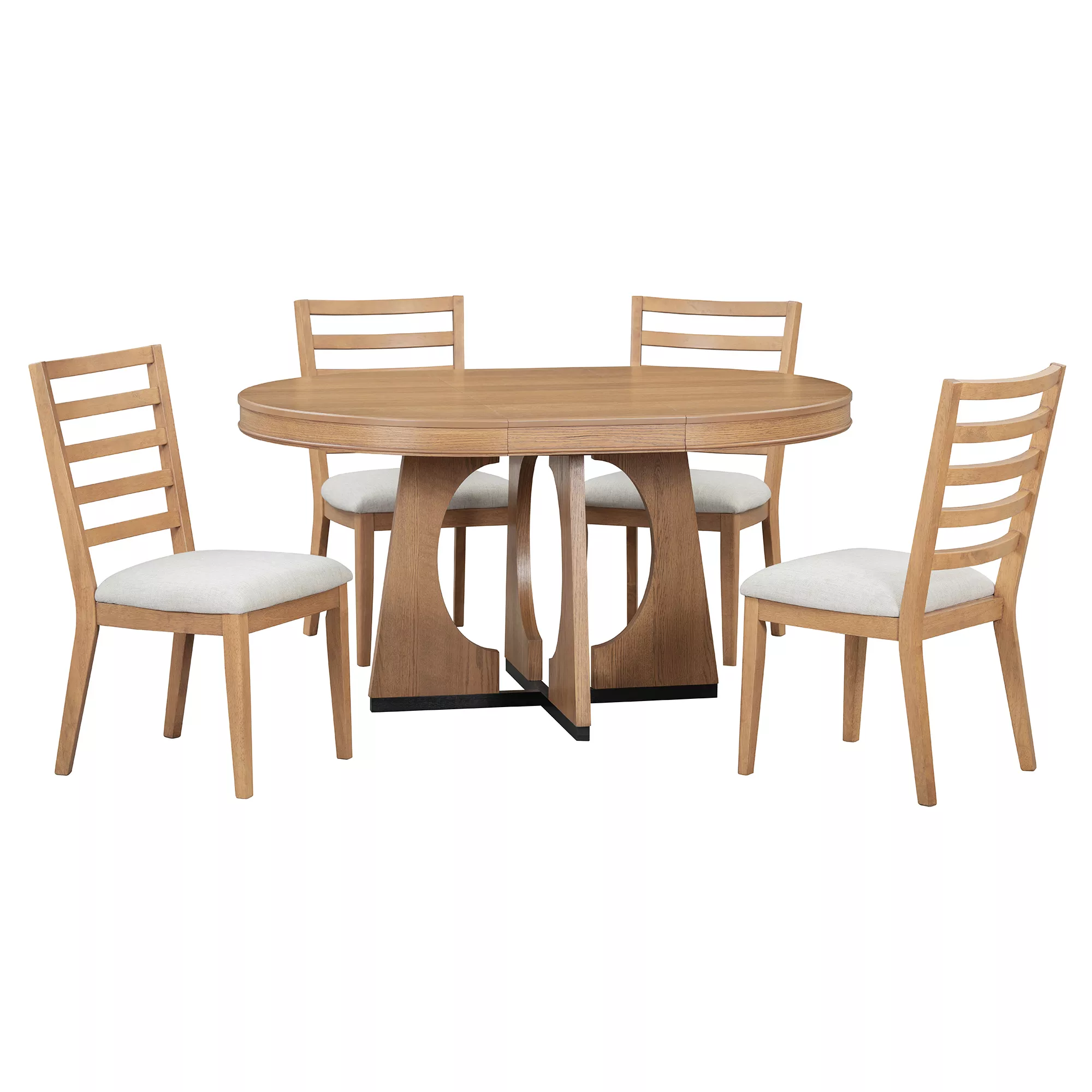 Merax Retro Rustic Functional 5 Pieces Dining Set