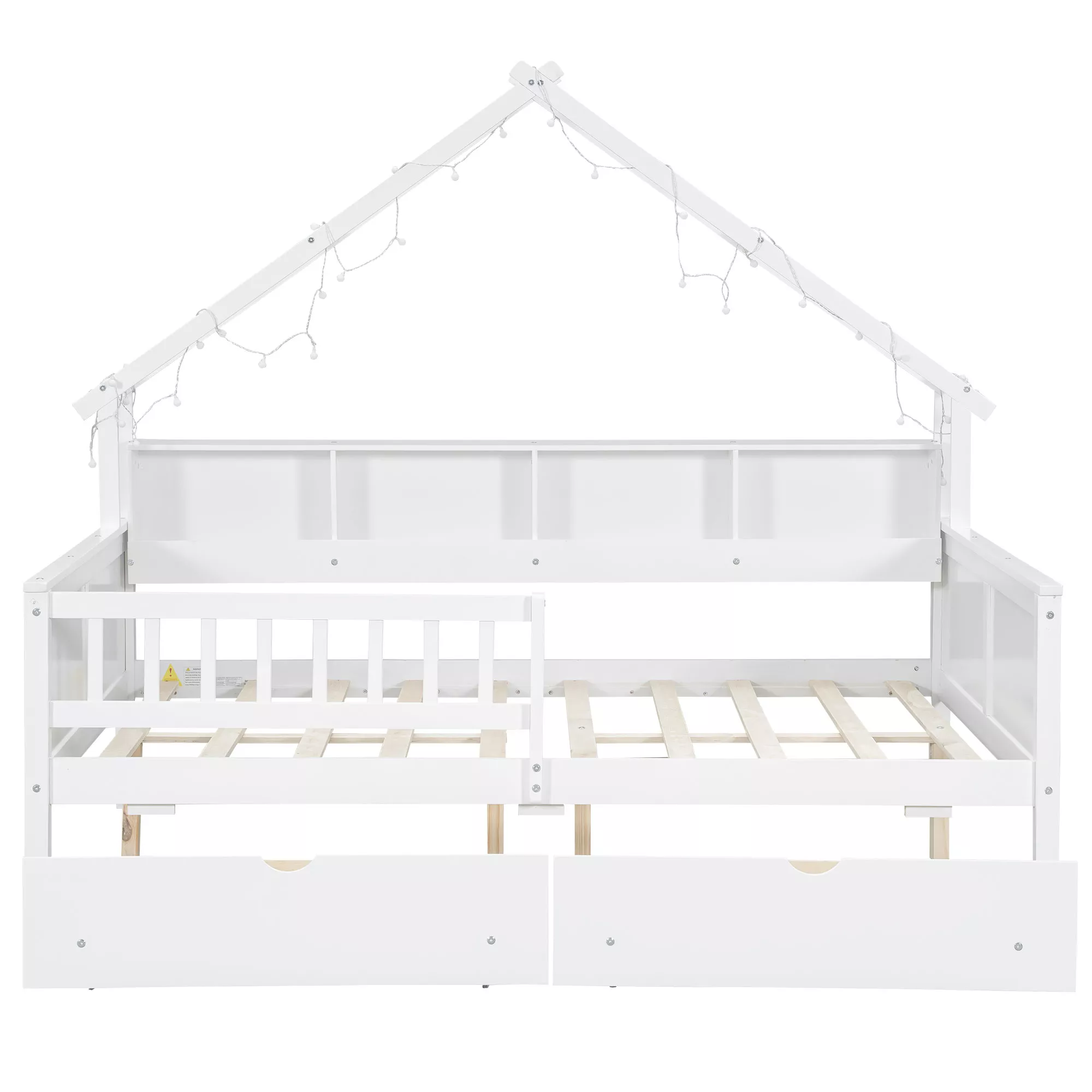 Merax Wood Full Size House daybed with LED