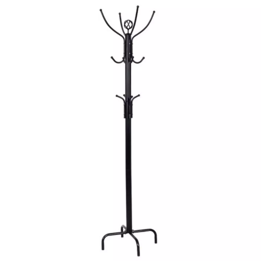Metal Coat Rack with 12 Hooks