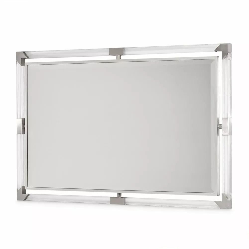Michael Amini Penthouse Wall Mirror - Ash Gray