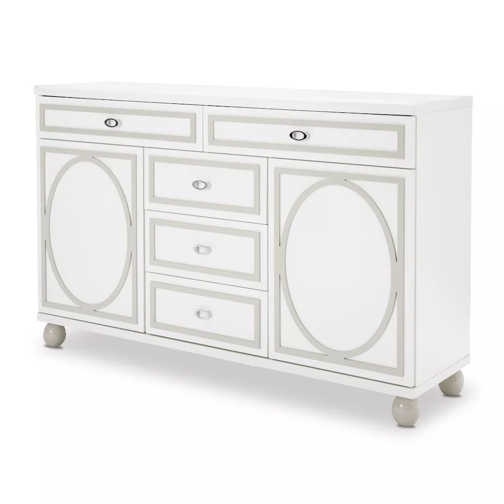 Michael Amini Sky Tower Dresser - Cloud White