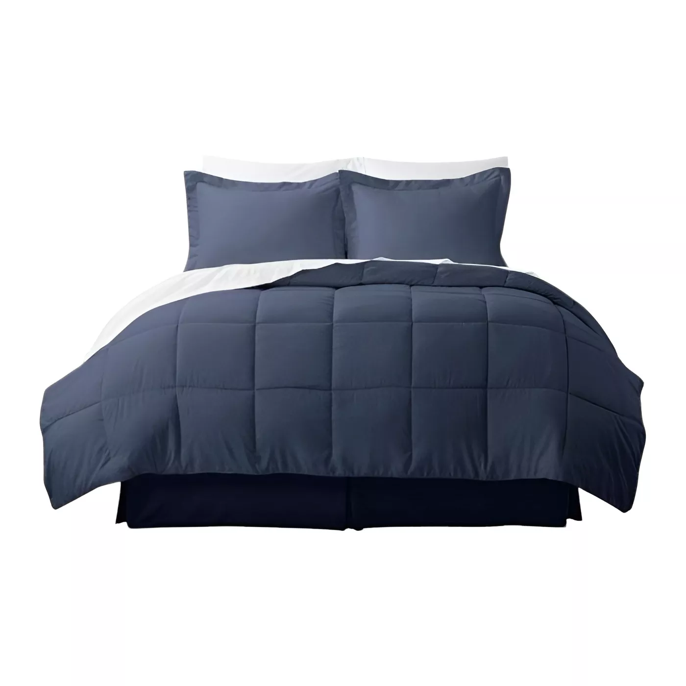 Microfiber 6 Piece Reversible Bed in a Bag Comforter Set with Sheets and Shams