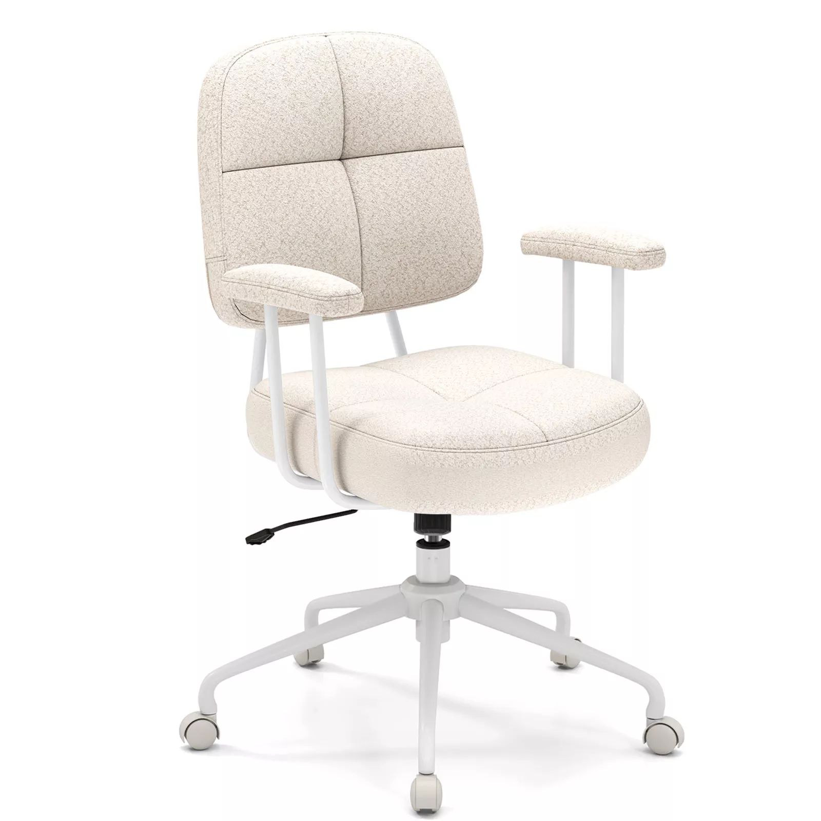 Mid-Back Leathaire Task Chair with Cushion – Ideal for Home or Study