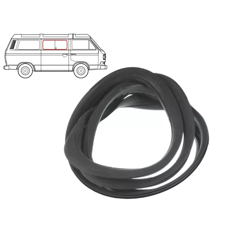 Middle Side Window Seal - Passenger Side (w/o Groove)
