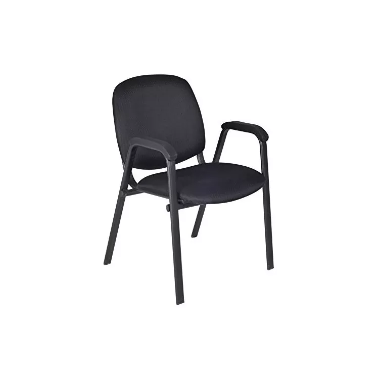 Midnight Black Stackable Office Chairs - Ergonomic & Adjustable