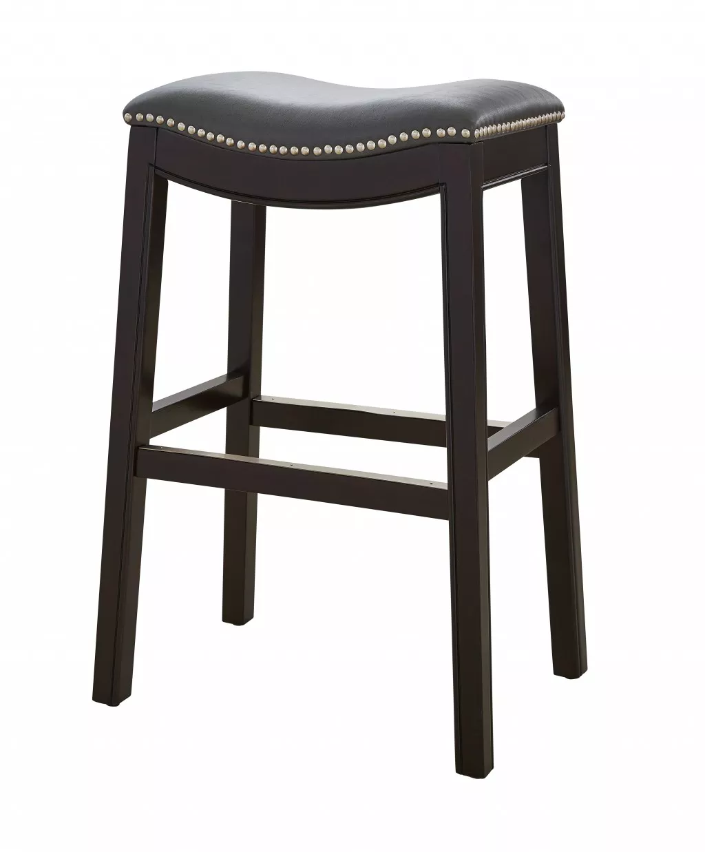 Minimalist Solid Wood Backless Bar Chair, Durable Stool for Kitchen Counter or Pub