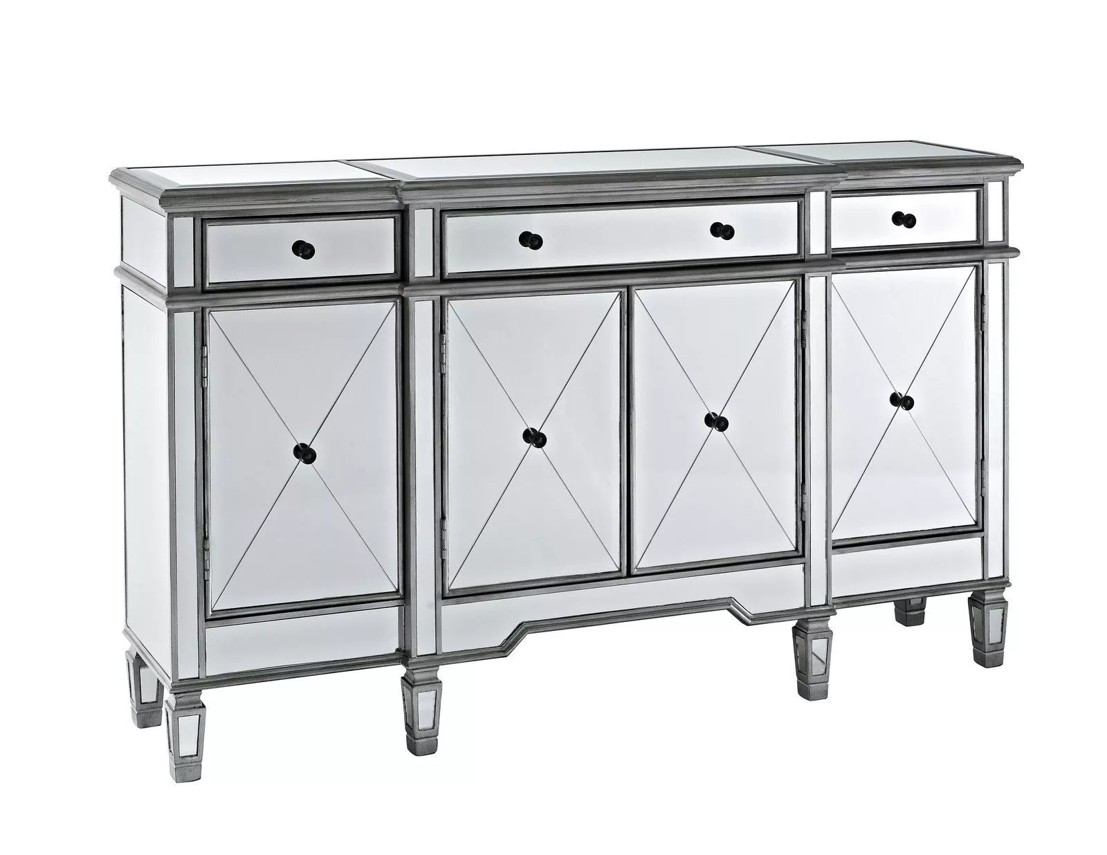 Mirrored Relection Andrea Hall Console (Silver)