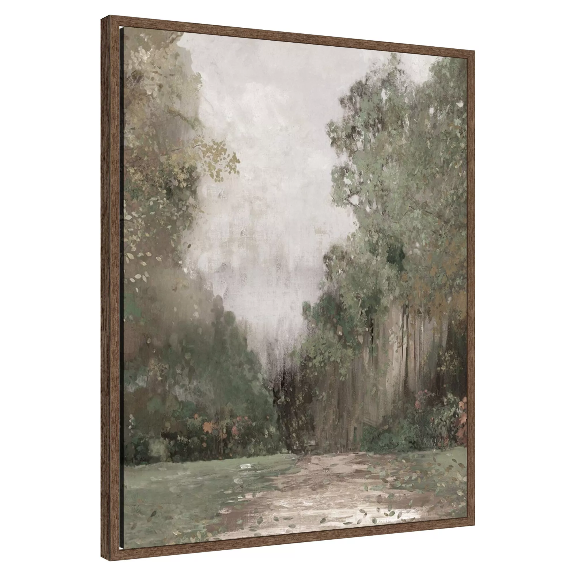 Misty Garden Pathway by PI Studio Framed Canvas Wall Art